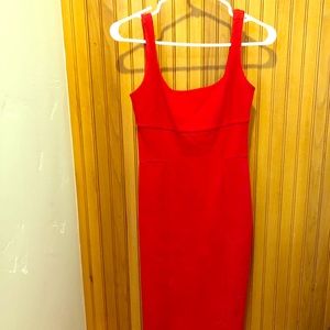 Red Diane von furstenberg designer dress